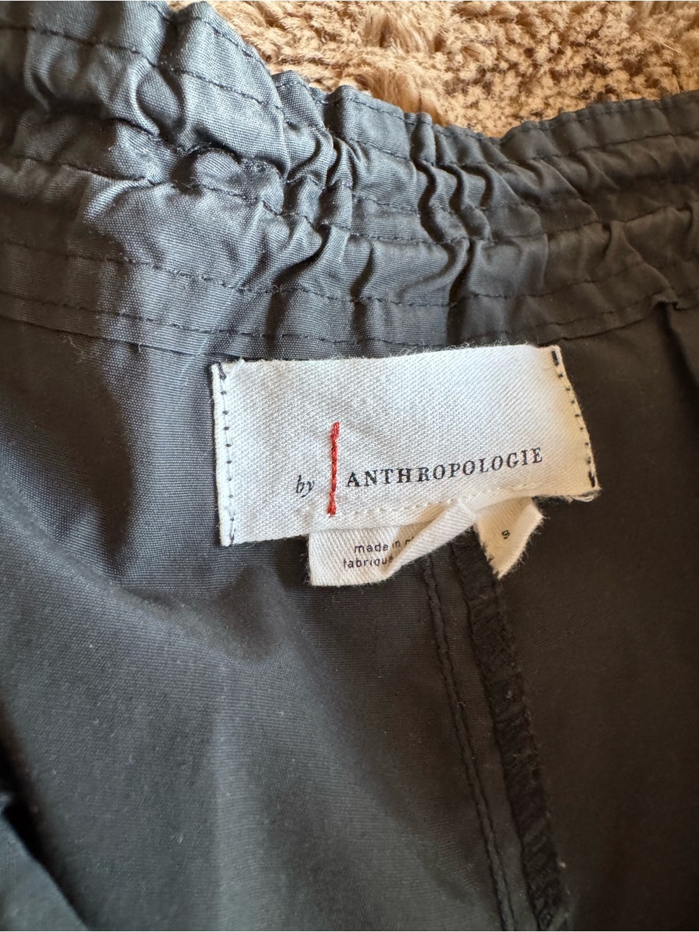Anthropologie Black Elastic-Waist Casual Pants - Picture 2 of 2